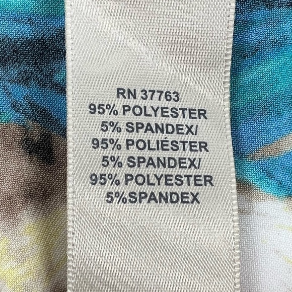 Rafaella Floral Animal Print Peplum Short Sleeve Blouse Size Petite SM Women’s - Picture 5 of 5